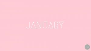 January Wallpaper Pink - Hello Black